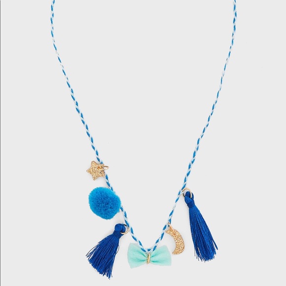 Meri Meri Blue Plaited Necklace - Picture 2 of 2
